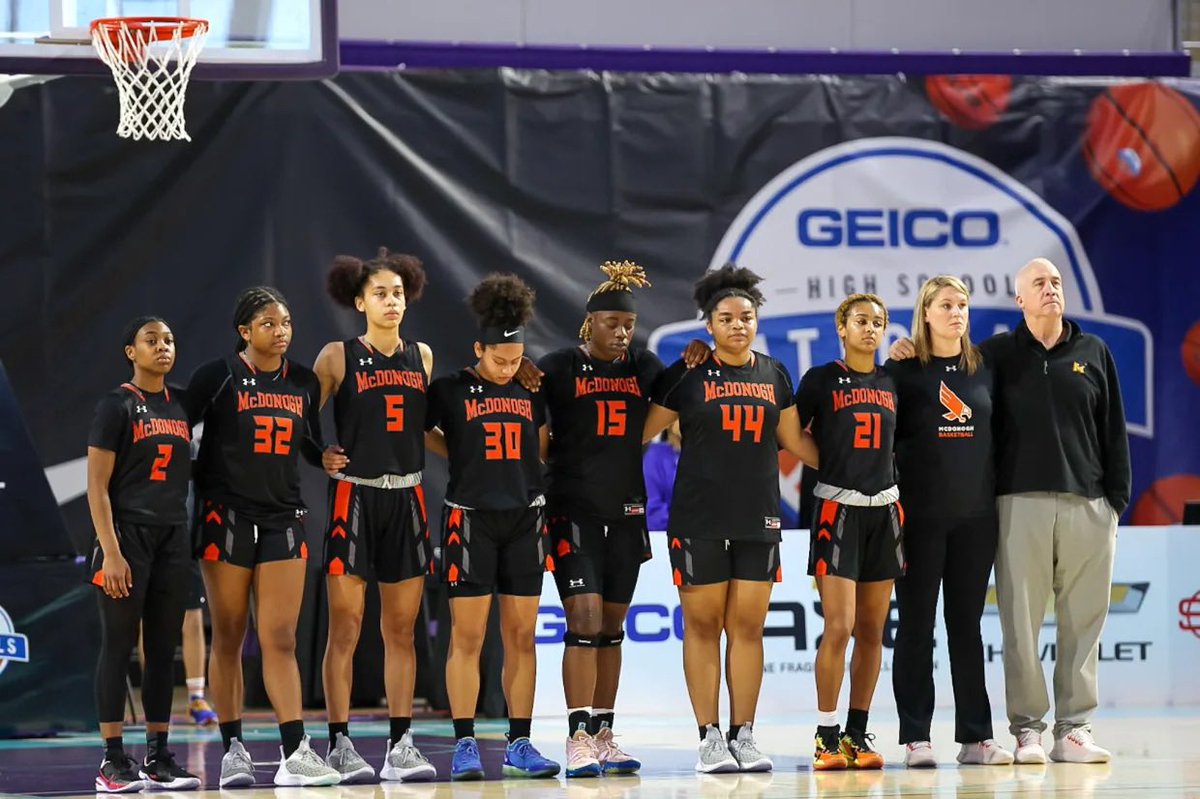 McDonoghSchool's tweet photo. We are so proud of Coach Rees and the girls’ varsity basketball team—one of four teams invited to participate in the GEICO High School Nationals in Ft. Meyers over the weekend! It was a great experience for the team to be part of this nationally televised tournament! #GoEagles https://t.co/eFmMKHLmNh