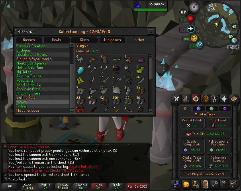 Slayer page green log ✅