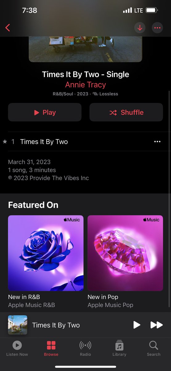 AnnieTracy's tweet photo. What the actual heck thank you @AppleMusic for not 1 but 2 playlists on my first record. Means the world to me π©ππΌπ #TimesItByTwo https://t.co/5xkXAQ4z2a