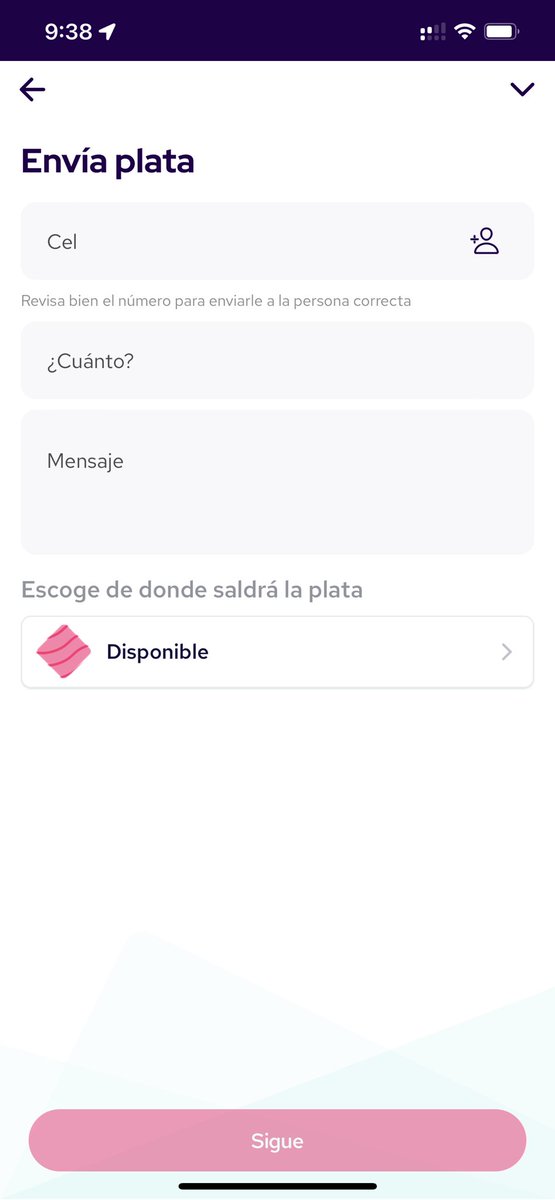 SaidRodriguezC's tweet image. Ayuda @Nequi la pantalla de mi App IOS  se queda siempre así cuando voy a tratar de enviar dinero. Que hacer?