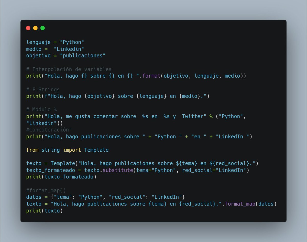 RosaMoralesUss's tweet image. 💻📊 ¡Optimiza tu código con los trucos de formateo de strings en Python! #PythonTips #PythonStringFormatting