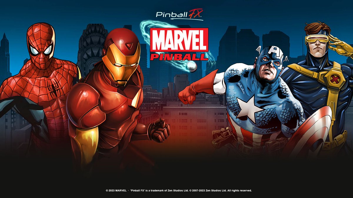zen_studios's tweet photo. Your favorite Marvel Super Heroes & Villains are now available in Pinball FX! Check out the remastered Marvel Pinball 1 Collection tables with upgraded physics and enhanced visuals.
#pinballfx #marvelpinball #xbox #playstation https://t.co/hpuiS1idRR