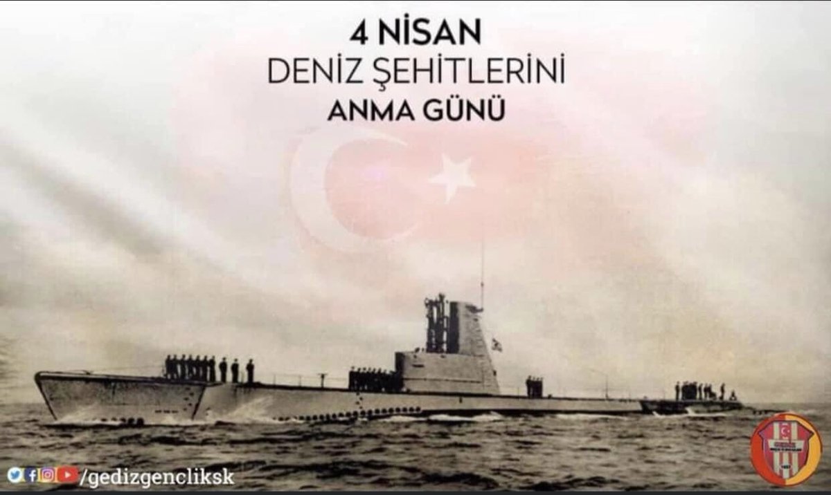 gedizgencliksk's tweet photo. 4 Nisan 1953’te Elim Bir Kaza Sonucu Çanakkale Boğazında Batan Dumlupınar Denizaltısı’nda Şehit Olan 81 Kahraman Askerimiz Başta Olmak Üzere Tüm Aziz Şehitlerimizi Saygı ve Rahmetle Anıyoruz.
#DenizŞehitleriniAnmaGünü

Gediz Gençlik Spor Kulübü 1923 https://t.co/sGIMfK5qK8