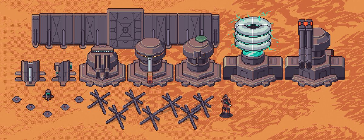 Every ARPS will need protection...

Defensive units that can be built by your base are made up of three types:

📡 Disruptors 
💥 Turrets
🧱 Fortifications

Each having different stats that will enable you to maintain dominance  against all who wish to test your PvP prowess!

GL