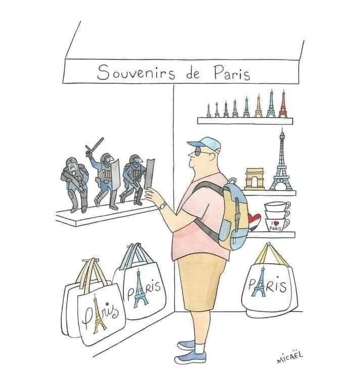 PiroSiham's tweet photo. كاريكاتير كاتبين الحال اللي أصبحت عليه "لا فغونس" جراء القمع البولسي و التدخلات الوحشية ديال فرق التدخل السريع، على رأسهم فرقة Brav-M..المؤسف فالأمر أن هاد العنف أصبح متداول عندهم و كيخرجو لمنابر إعلامية للتبرير، لدرجة أنه كيستعملوه في جميع التظاهرات، كيف ما كان نوعها https://t.co/mQTMFu6pd1