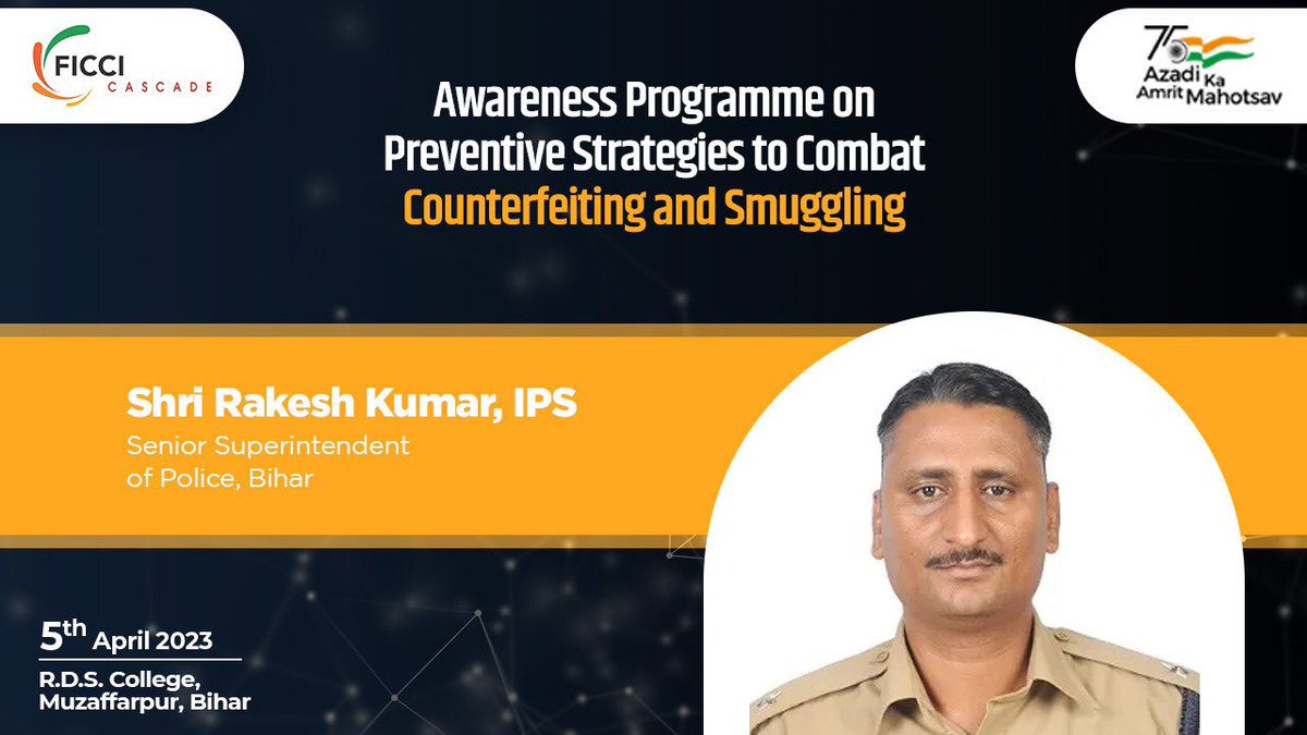 FICCI CASCADE 🇮🇳 on Twitter "Meet Shri Rakesh Kumar, IPS, Senior