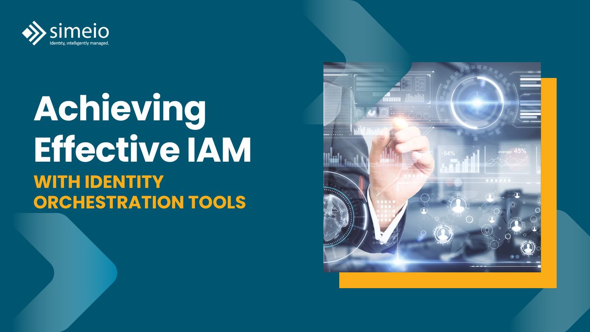 Simeio's tweet photo. Identity Orchestration tools provide your enterprise with end-to-end coverage. Learn how Identity Orchestration can be implemented within your identity fabric to resolve its toughest challenges: https://t.co/JUo81I7elQ #identityorchestration https://t.co/VPzxXWSufr