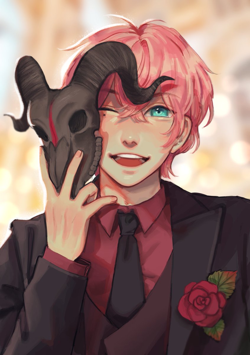 ToB2_Vaughan's tweet photo. [A.D.1134 | Arcane Masquerade]

วาน เพเรนเนียน เข้าร่วมงานในฐานะปีสองซึ่งต้องสอบเต้นรำ 

เด็กหนุ่มสวมสูทสุภาพ สวมหน้ากากแพะอย่างดีดูลึกลับและน่าเกรงขาม ท่วงท่าขณะอยู่ในลานสอบสมกับเป็นผู้ดี

ทว่าเมื่อปลดเปลื้องหน้ากากออก คุณจะพบรอยยิ้มแสนร่าเริง ราวกับเป็นคนละคน

#ToB2_AM https://t.co/MLLUySE7TQ