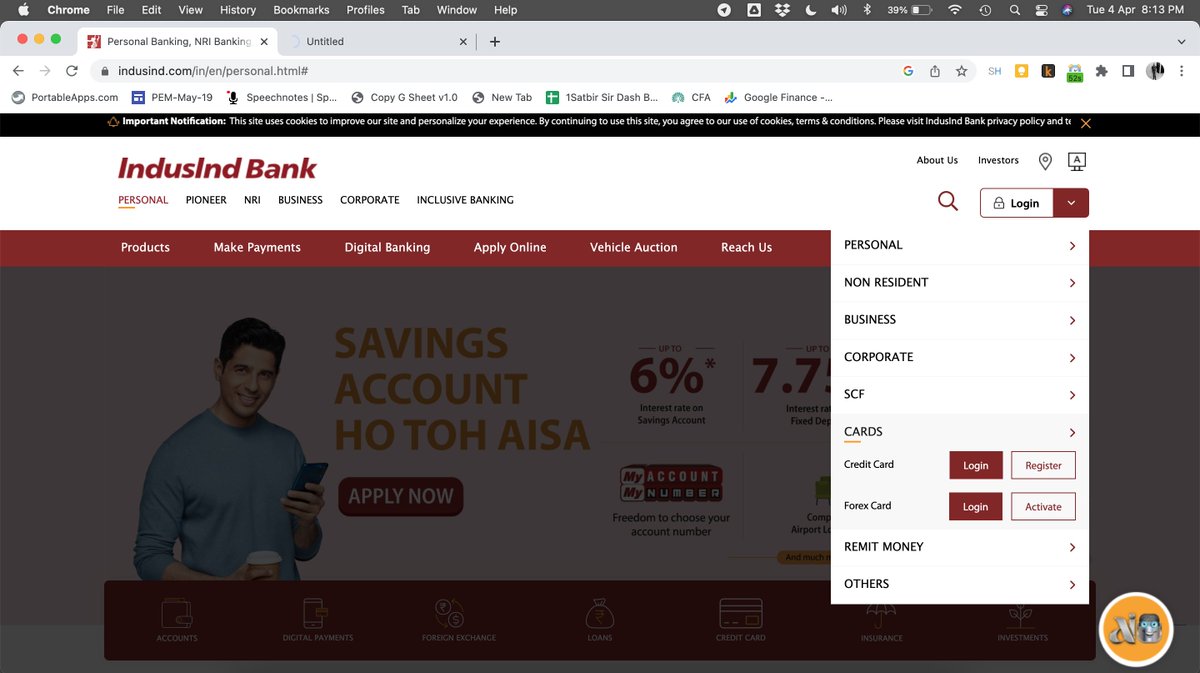 satbironline's tweet photo. @MyIndusIndBank Your internet banking website is always down and no human is available in your 1860             267 7777 helpline number and I am trying to login for past three days https://t.co/zmJptwJ42G