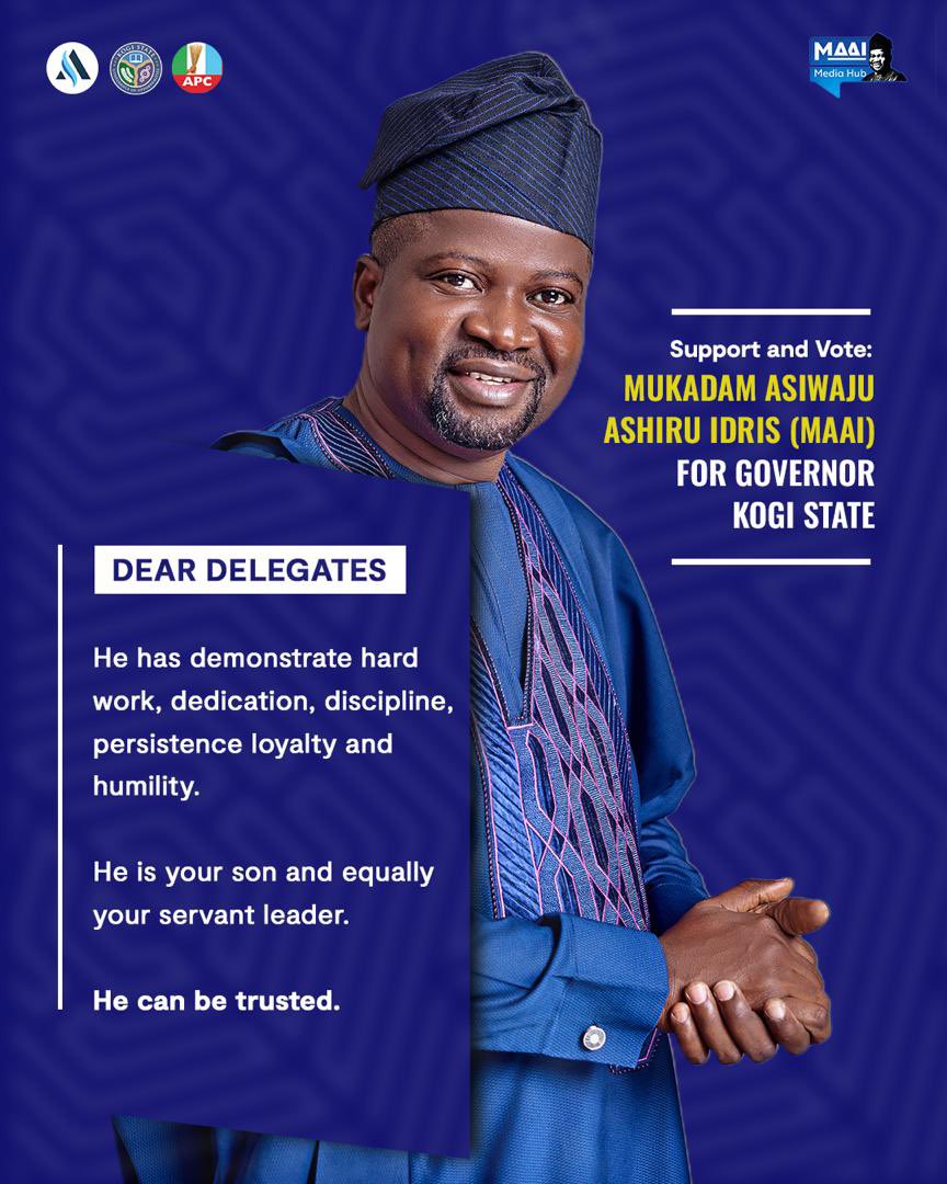 scarfizal's tweet image. Kogi State Governorship aspirant on the platform of APC and the immediate-past Commissioner of Finance, budget and Economic Planning, Mr. Idris Asiwaju Ashiru, says no amount of money can buy the conscience of APC Delegates 
#KogiFirstThePeopleFirst  
#Consolidation2023