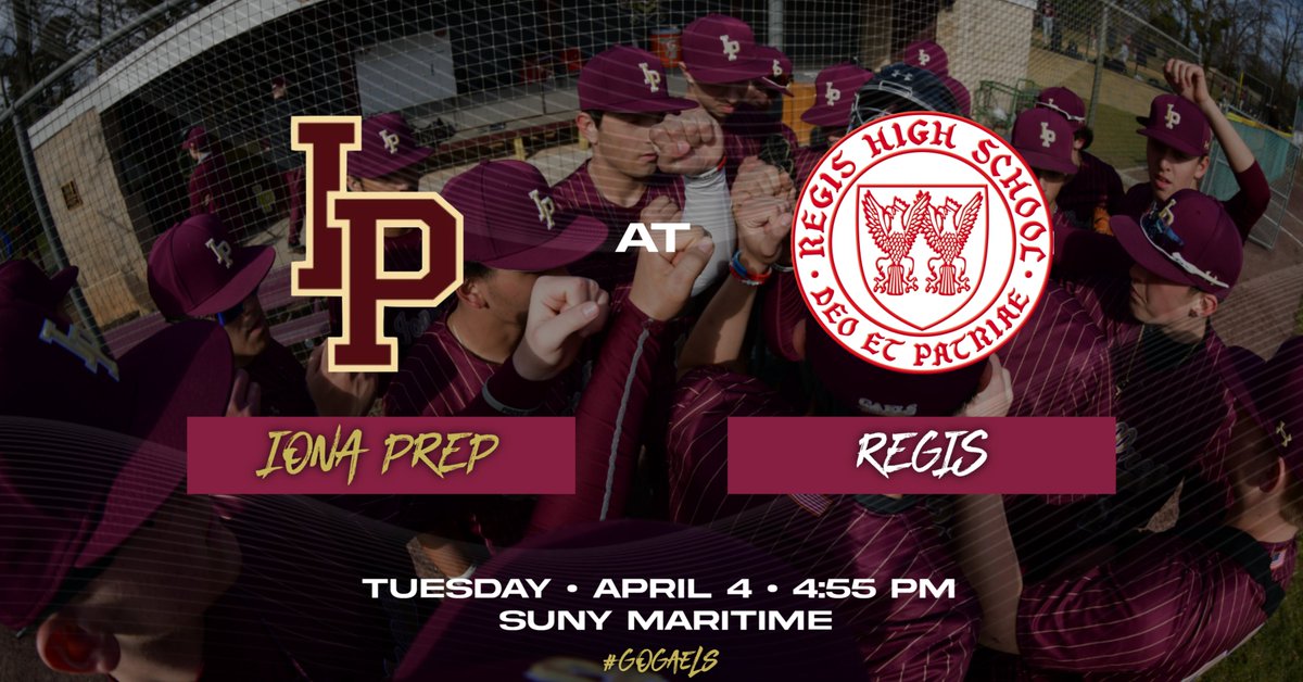 GaelsBaseball's tweet photo. #GameDay⚾️
#IPVB at @Regisbaseballny 
First Pitch - 4:55 PM
📍 SUNY Maritime
#GoGaels https://t.co/9R4M1di3IG