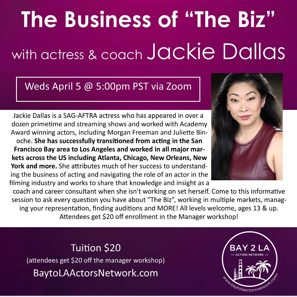 fearless_actors's tweet photo. *LAST CHANCE* Learn How to Work in Multiple Markets! 🎥 - https://t.co/r8dAF1GClF Join us for a Q&amp;A with an actress who has been successful navigating multiple markets. https://t.co/P9QoVFIixW