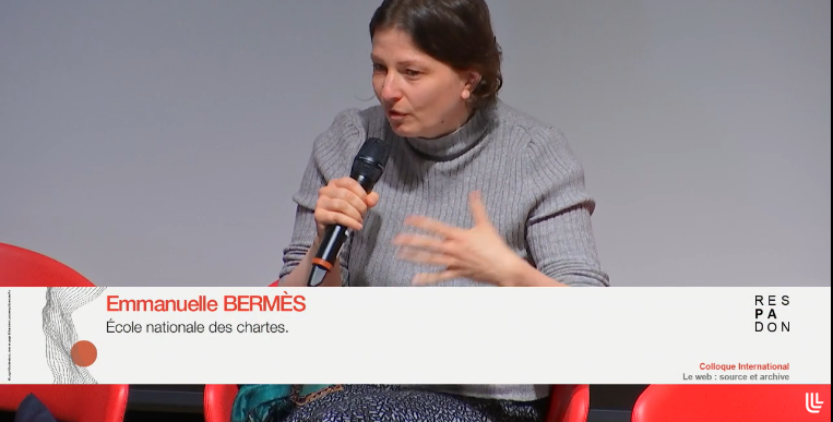 Respadon_Projet's tweet image. La 2e journée du colloque #webarchive se termine avec une session sur les enjeux épistémologiques et didactiques des sources web. Discutante : Emmanuelle Bermès, @figoblog , @Ecoledeschartes
Participants : Sophie Gebeil, @TELEMMe et @GregMiura, @BUBMontaigne 
#ResPaDon @COLLEX_IR
