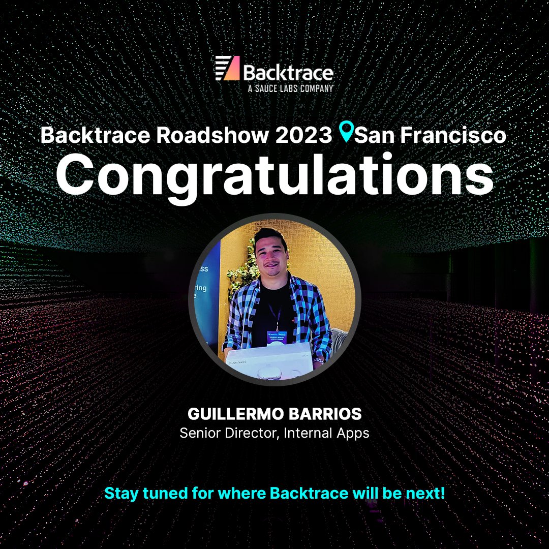Our Roadshow in San Francisco was a great success!

Congratulations to Guillermo Barrios — Sr Director of Internal Apps at Super Free Games — who won the Meta Quest 2 VR Headset.

Thank you to everyone who attended and participated. Stay tuned for future events and announcements!