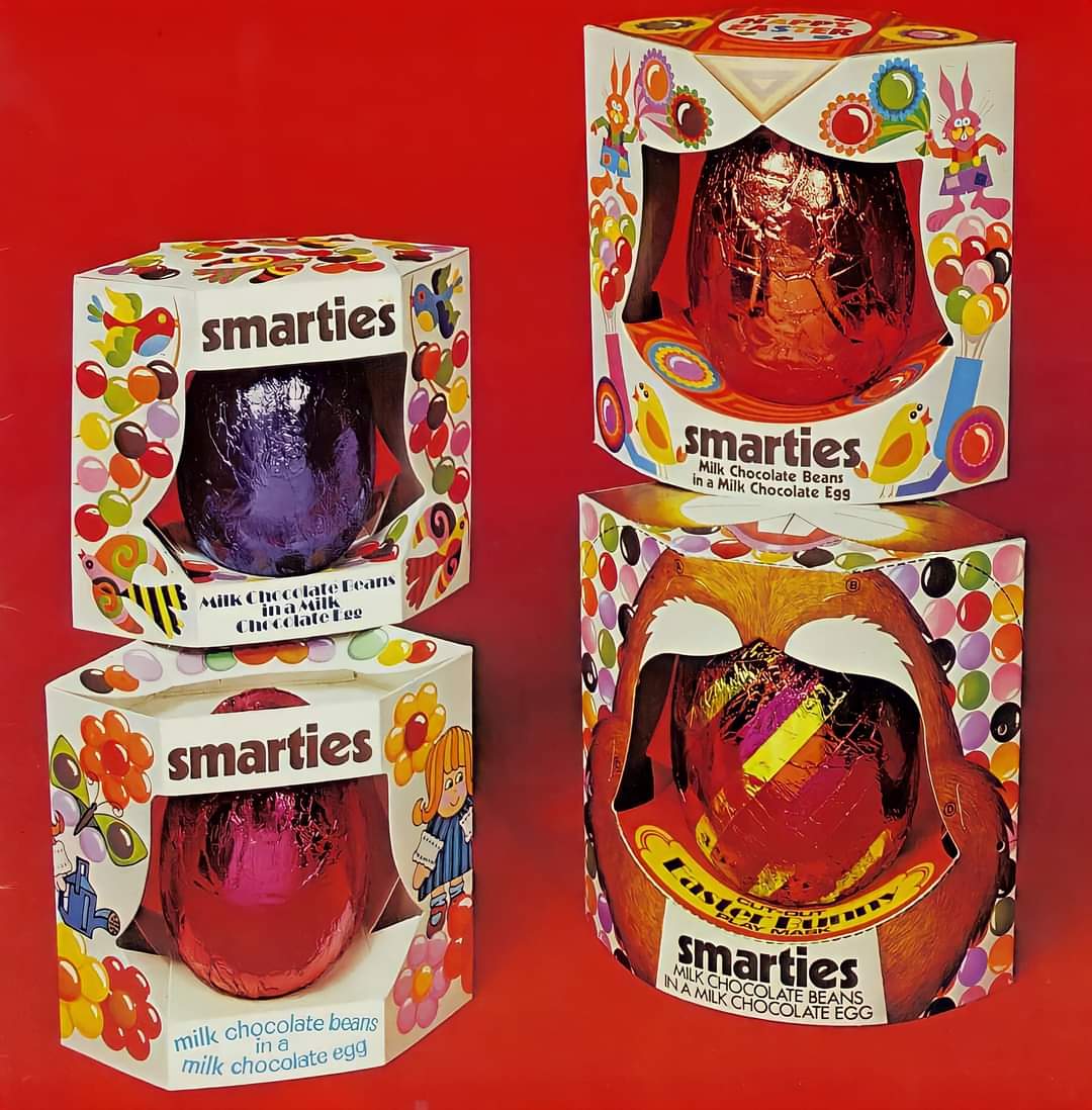 seventiesuk's tweet image. Who remembers the old Smarties Easter Eggs from the 1970s?