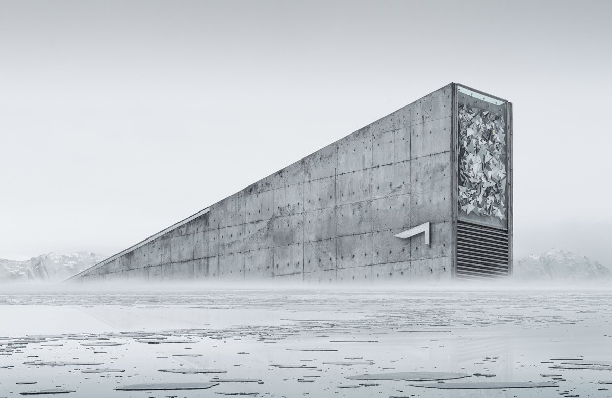 studio_najjar's tweet photo. New artwork "arctic vault" shows the mysterious building of the global seed vault in the high Arctic. https://t.co/n9PhK0wZNE