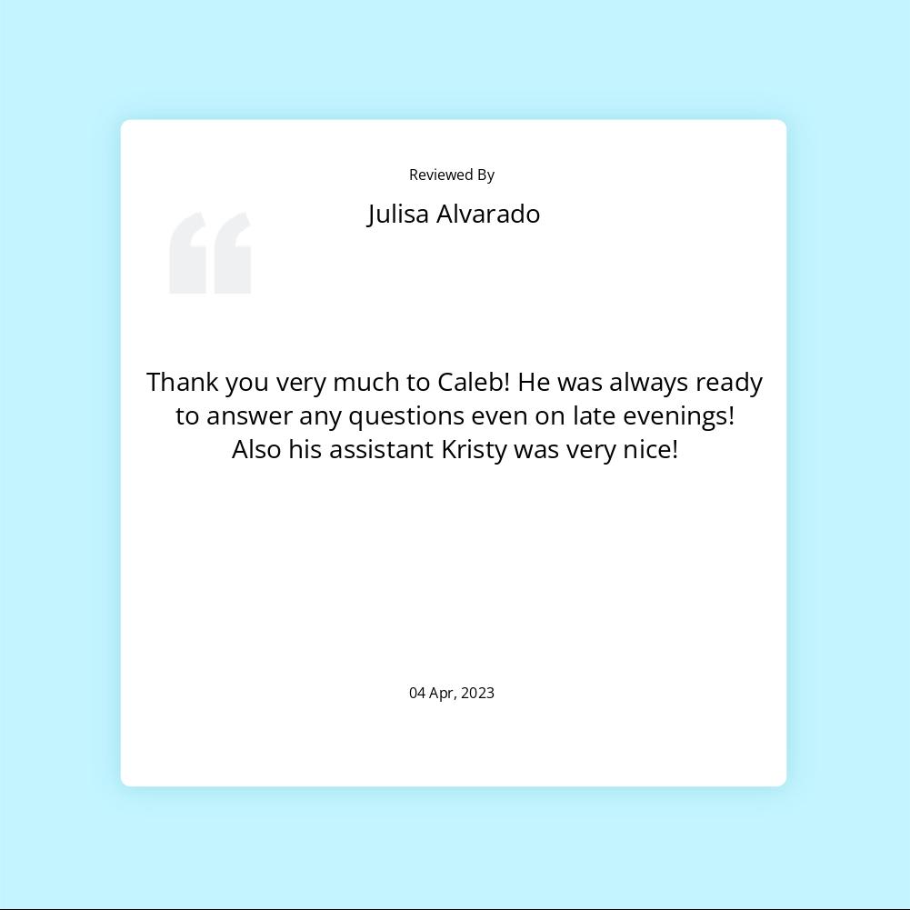 5-star response from Julisa Alvarado