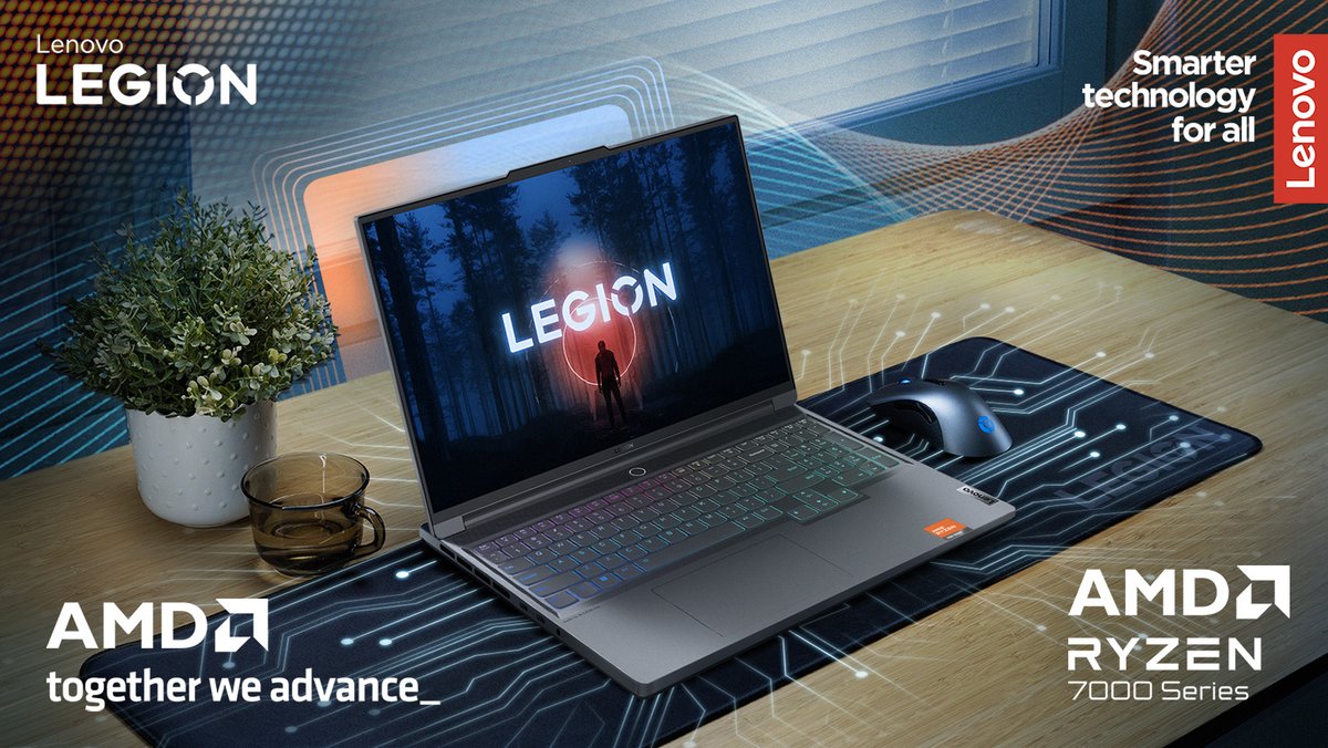 Sleek, smart, and super portable.

The brand-new AI-powered Legion Slim 7 @AMDGaming gaming laptop is built for both style and substance with a recycled aluminium unibody design. It comes in Storm Grey and Frost Blue - which one will be yours?