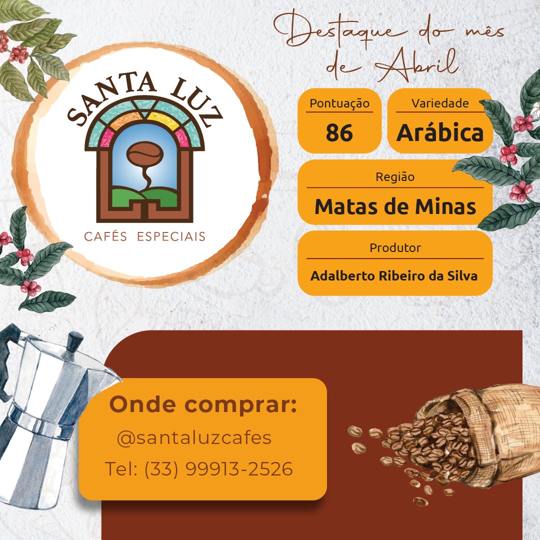 sistemafaemg's tweet photo. ☕ Projeto Meu Café no Sistema Faemg Senar: o café apresentado em abril é o Café Especial Santa Luzia.
🔍 Saiba tudo em nosso site: https://t.co/FYORYhQMdS
#sistemafaemg #senarminas #inaes #agro #escoladaterra #inovação #produtorrural #sindicatorural https://t.co/3lGn0bpe9A
