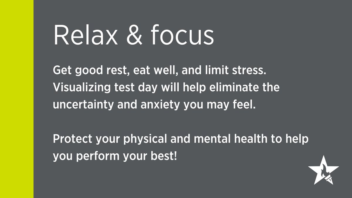 EdUSASyria's tweet image. If the phrase “standardized testing” makes you break out in a cold sweat, you’re not alone!  Here are three tips for making your test day a 💯.  What study tips have you found helpful? #StandardizedTests