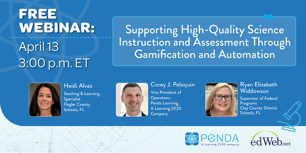 Hear from two Florida district leaders about how #PendaScience supports teachers, encourages science learning in &amp; out of the classroom, &amp; drives significant growth in science achievement. 

Register: ow.ly/zCJz50NhcOg

#EdChat
#SciChat
#ScienceEd
#NGSS
#eLearning
#EdTech