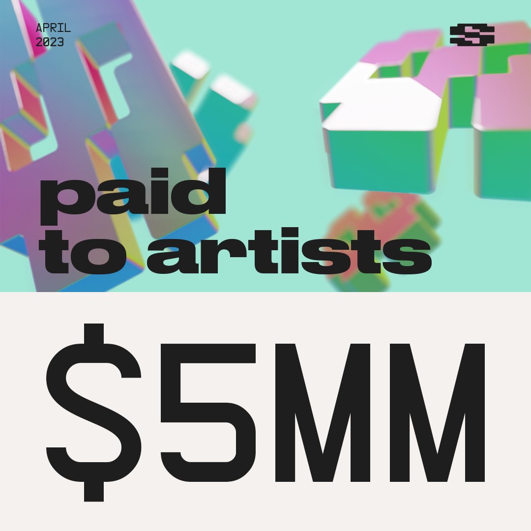 $5 million paid to artists.

Thank you to every single artist and collector that made this happen.

Together we are tipping the balance in a music industry that doesn’t always put artists first.

A thread on how we got here and how we’ll get to $10m 👇