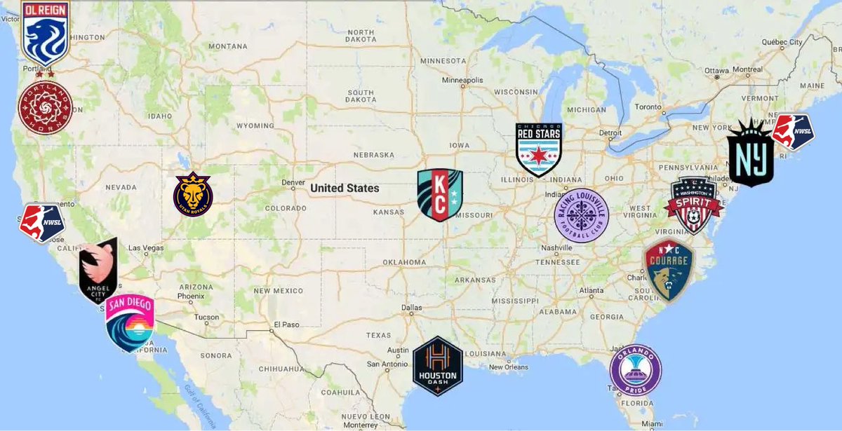lis_ashlee's tweet photo. This is a good map. I think people complaining about the west coast getting another team probably forget how massive California is. The league also moving into another top 10 TV market is good for everyone. https://t.co/0K740Sk5dJ