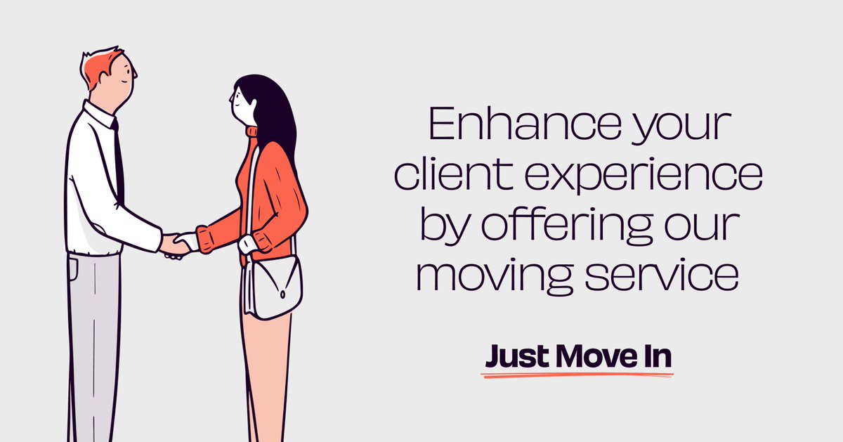 Are you a property business looking to enhance your client experience? Just Move In offers impartial recommendations and exclusive deals for your clients. Make the move 💼🔑 #PropertyPartners #MovingMadeEasy