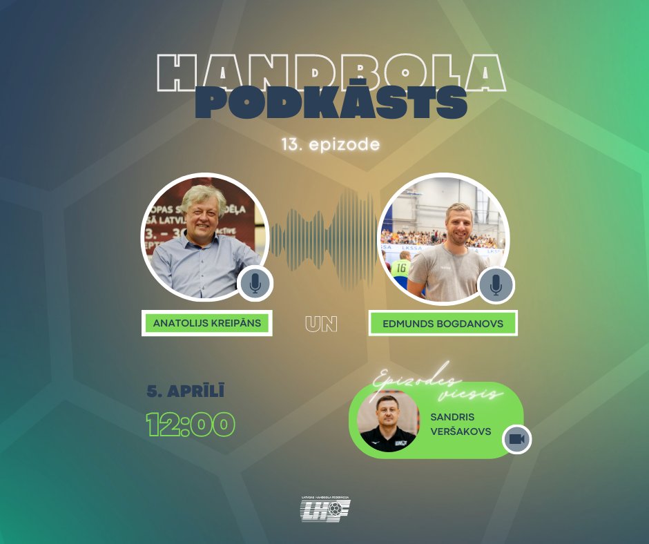 #HandbolaPodkāsts S2E13🎙️

Jau rīt, plkst. 12:00, pieslēdzies Best4Sport.TV kanālā, jo šoreiz viesos sazvanā pievienosies Dobeles Tenax komandas un bijušais Latvijas nacionālās vīriešu izlases treneris Sandris Veršakovs 👨‍💻

Uz tikšanos! 👋