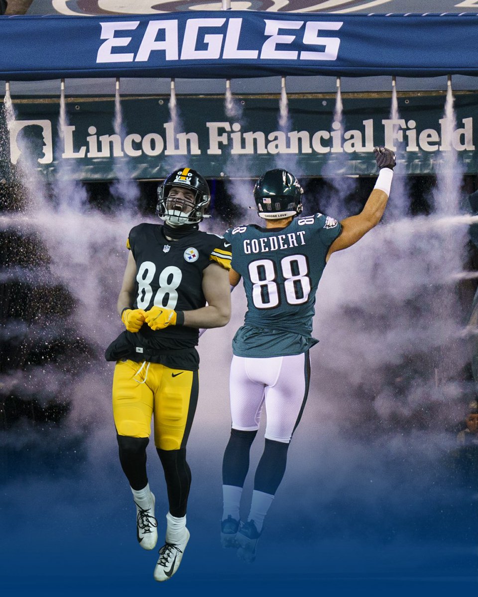 NFLUKIRE's tweet image. Two 6-foot-5, #88 TEs. Gotta pick one...

RT for Dallas Goedert.
❤️ for Pat Freiermuth.