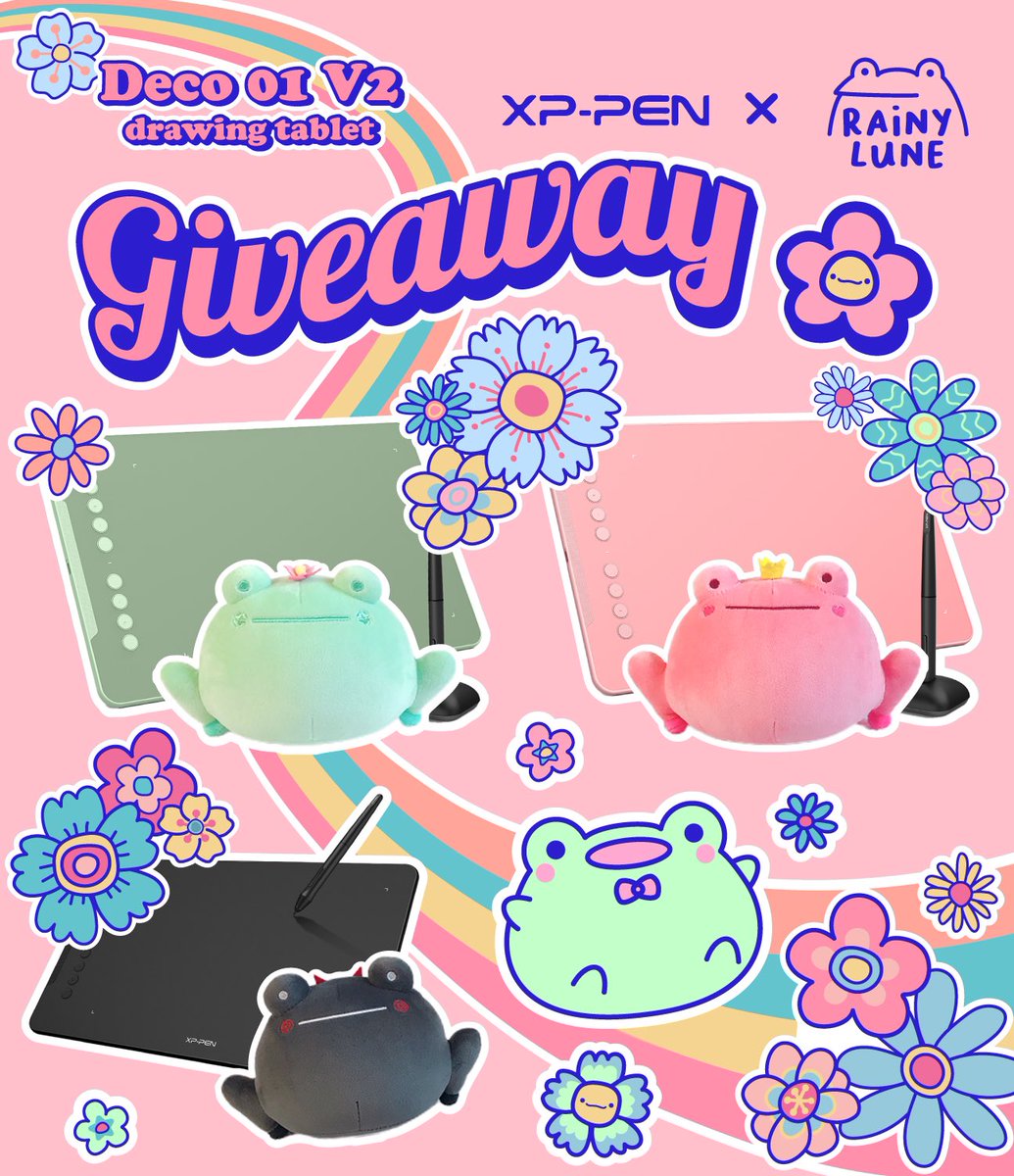 i’m doing a joint giveaway with XPPen!! we’re giving away drawing tablets & frogs to 3 lucky winners!! 🐸
HOW TO ENTER:
🌸 Retweet this post 
🌸 Follow me & @xppenca