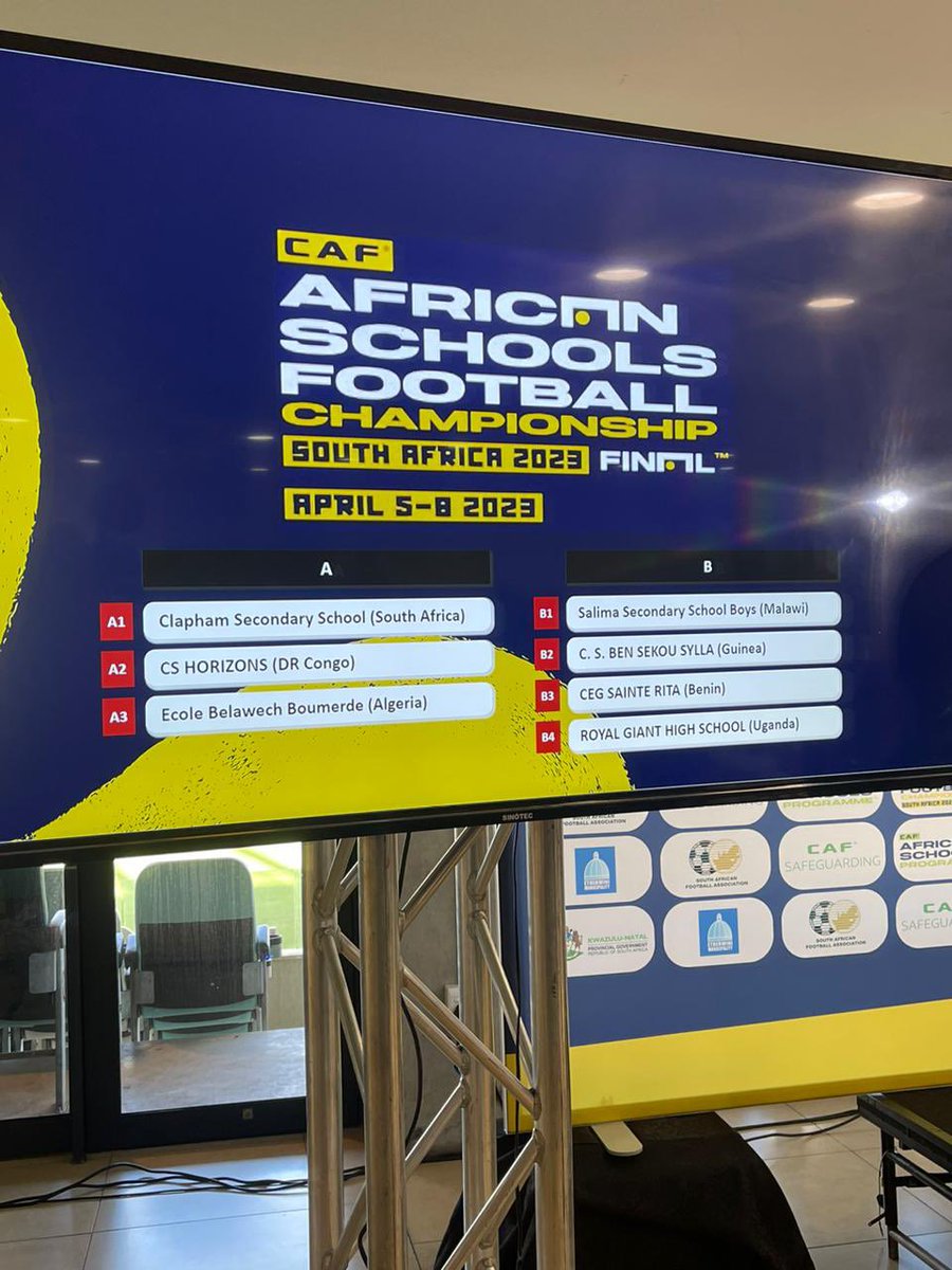 EvrardFul's tweet photo. African schools football championship South Africa 2023 - Final : Le CEG St Rita et le CEG Cobly du Bénin 🇧🇯 sont fixés. En images la composition des groupes. 

#african @CAF_Online https://t.co/yToTmtTrTO