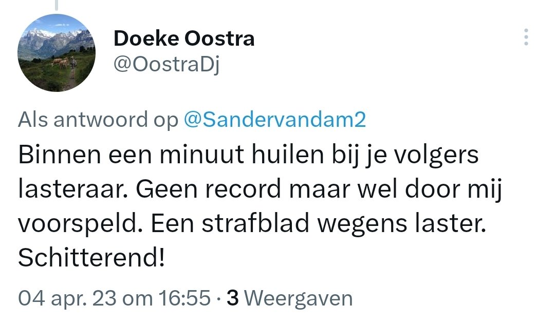Sander van D. on Twitter 