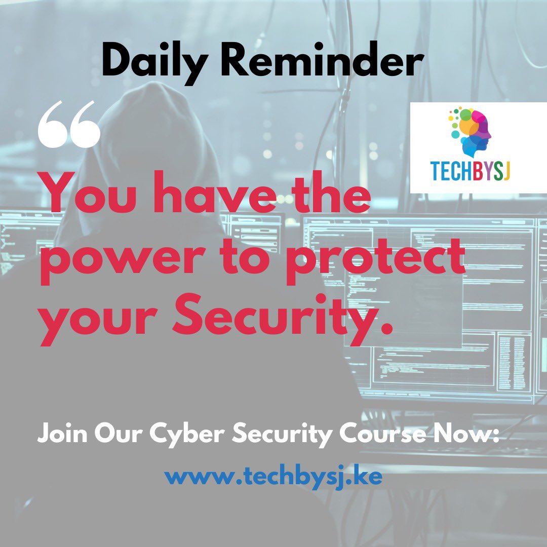 Secure Your Digital World: Learn Essential Cyber Security Skills with Our Cutting-Edge Course #techbysj #empowerment #unlockyourself

☎️ : +254 100 100 172
📲 : techbysj.ke
📩 : hello@techbysj.ke