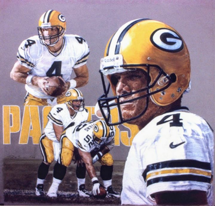 beansbmakinart's tweet photo. Art of the Day: "Favre 4 Life". View at: https://t.co/zd8oFQTryA https://t.co/q24QZTttcV