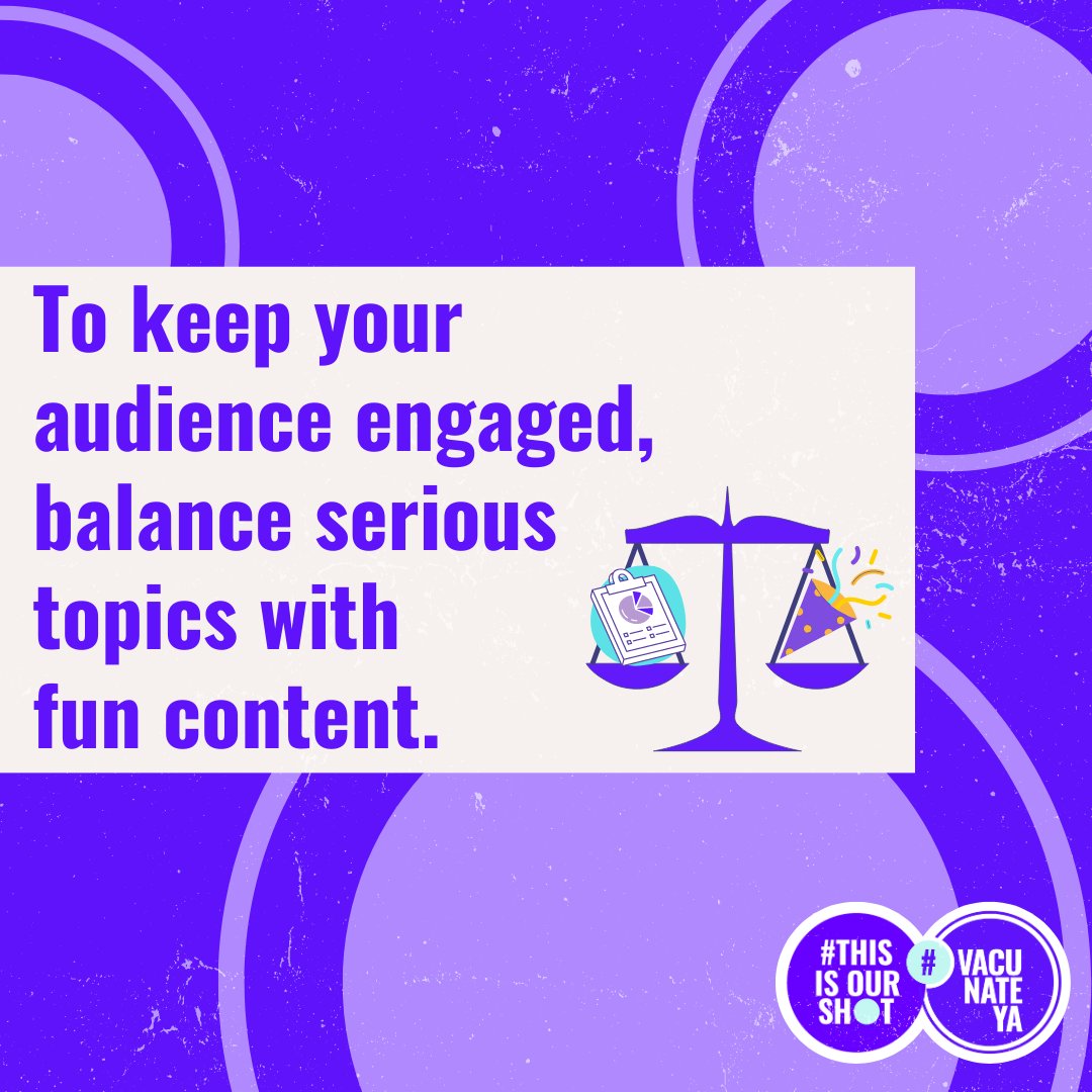 It’s important to talk about hard topics, but you need to offset the dark with light to keep your content engaging. If you make a heavy post, follow it up with something positive. That way, your audience looks forward to what you have to say instead of scrolling past.
