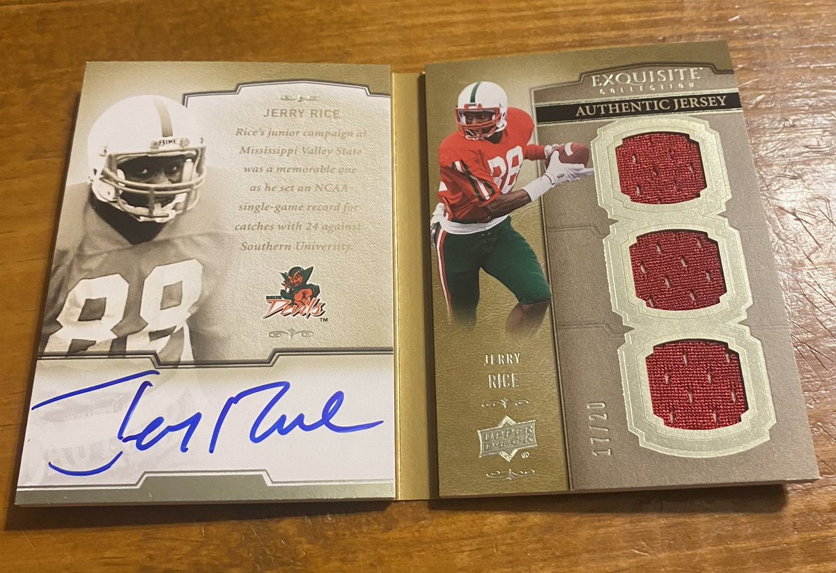 Skidlee23's tweet photo. @CardPurchaser ISO 

2010 Exquisite Auto-Biography Booklet

Needs:

EAB-BB Brian Bosworth
EAB-BS Barry Sanders
EAB-CM Colt McCoy
EAB-CS C.J. Spiller
EAB-DJ DeSean Jackson
EAB-EC Earl Campbell
EAB-JT Joe Theismann

$300 and below https://t.co/ZX4WAfYPet