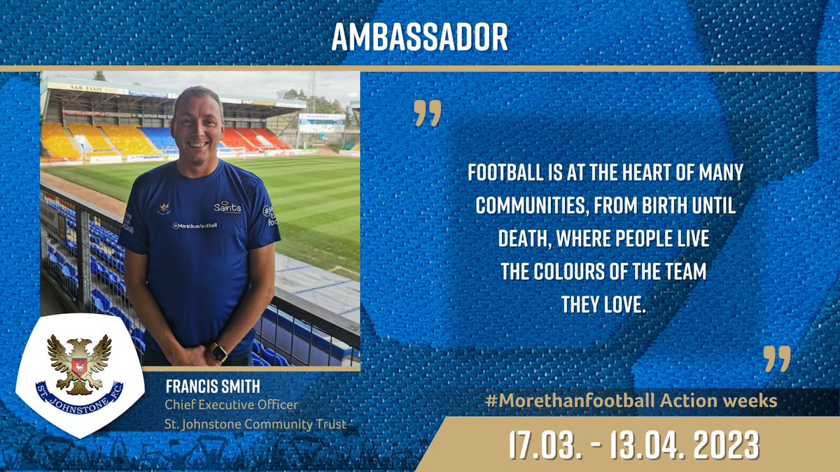 EFDN_tweets's tweet photo. This week, we start with four ambassadors from @StJohnstone and their thoughts, translated into quotes regarding the #Morethanfootball campaign.
Stay updated for the upcoming ambassadors!!
#efdn #wearemorethanfootball #csr #ambassador #CSRinfootball https://t.co/h2gWmomRKc