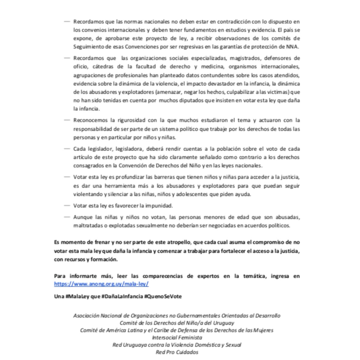 CDNURUGUAY's tweet photo. TOCA VOTAR POR LOS QUE NO VOTAN
LOS DERECHOS DE LA INFANCIA NO SE NEGOCIAN
A toda la población

#MalaLey #DañaLaInfancia #QueNoSeVote https://t.co/fpywkCMJGB
