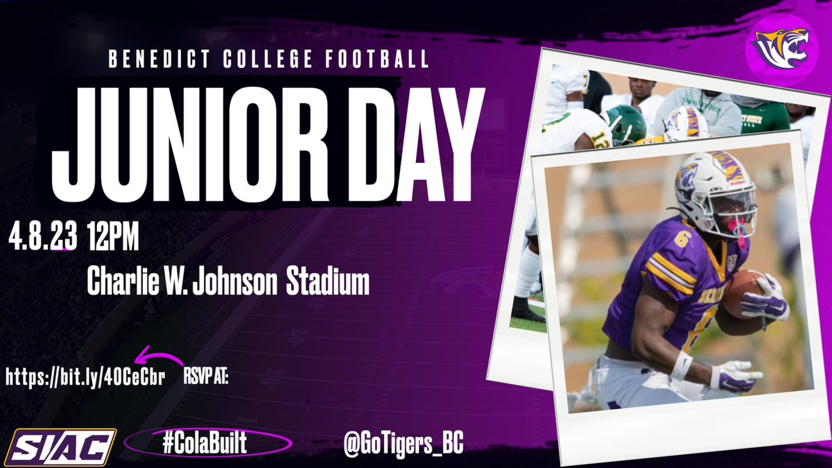 Coach O @ SC State (@coachjodaffer) on Twitter photo Go Tigers!
We're looking forward to seeing some amazing class of '24 talent in The Jungle on Saturday! If you plan to come please fill out the following link!
forms.office.com/r/k2WmfabXhF
#5Fs #ColaBuilt #CWCW #DigDeep #PayTheFEE #RARE
<a href="/BenedictEDU/">Benedict College</a> <a href="/benedict_tigers/">BC Tigers Athletics</a> Go Tigers!
We're looking forward to seeing some amazing class of '24 talent in The Jungle on Saturday! If you plan to come please fill out the following link!
forms.office.com/r/k2WmfabXhF
#5Fs #ColaBuilt #CWCW #DigDeep #PayTheFEE #RARE
<a href="/BenedictEDU/">Benedict College</a> <a href="/benedict_tigers/">BC Tigers Athletics</a>