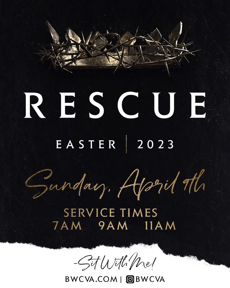bwcva's tweet photo. As we get closer to Easter, you can send this to all who wish to attend. We will have 3 services and we’re believing for God to fill many with the Holy Ghost! 🙌🏽

#vaupci #upci #pentecostal #apostolic #sunday #church #chesapeakeva #jesus #tidewaterva #revival #easter https://t.co/fq1H1FpKUV
