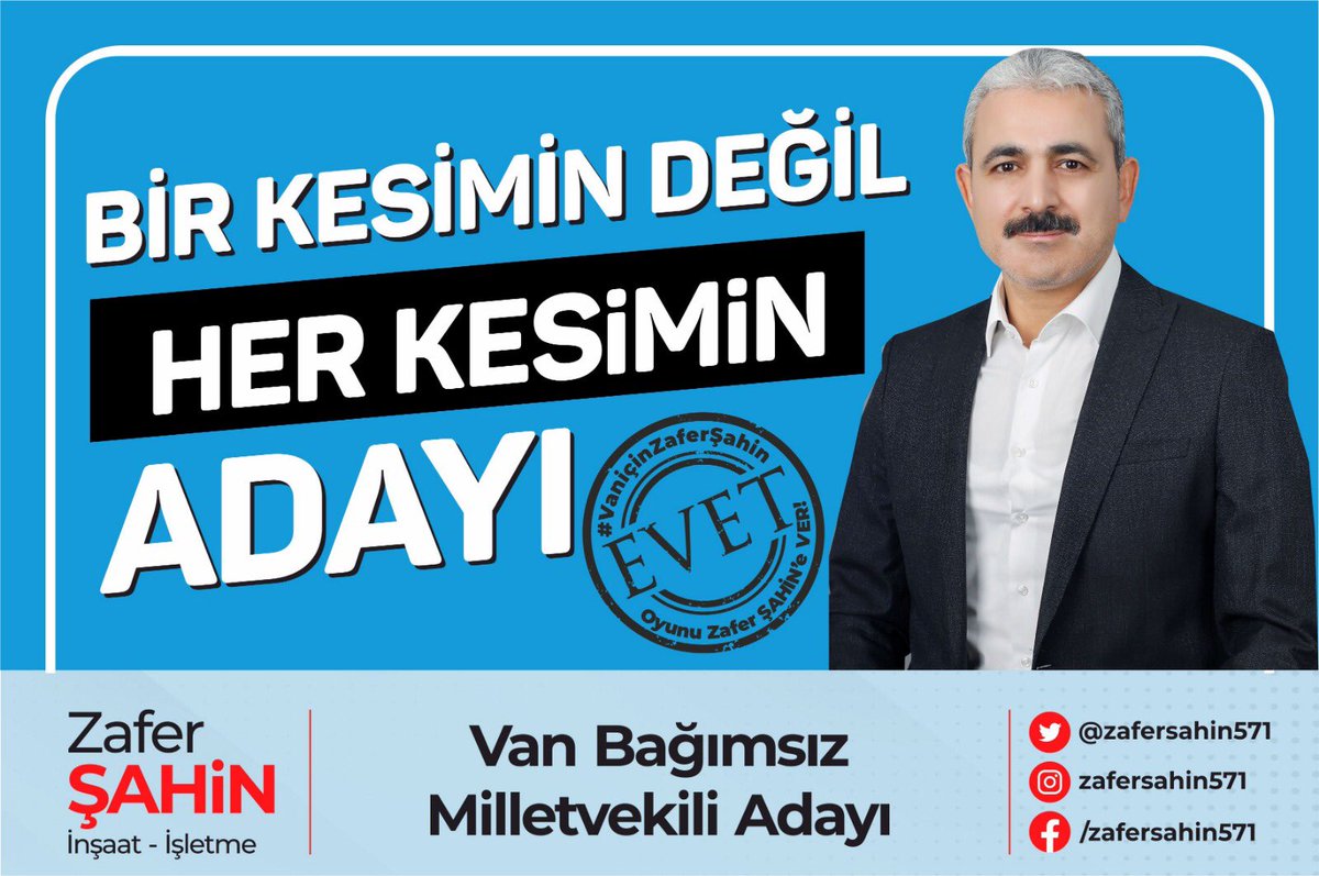 Resmi başvurumuzu tamamladık. Birimiz değil hepimiz kazanacağız. #VaniçinZaferŞahin