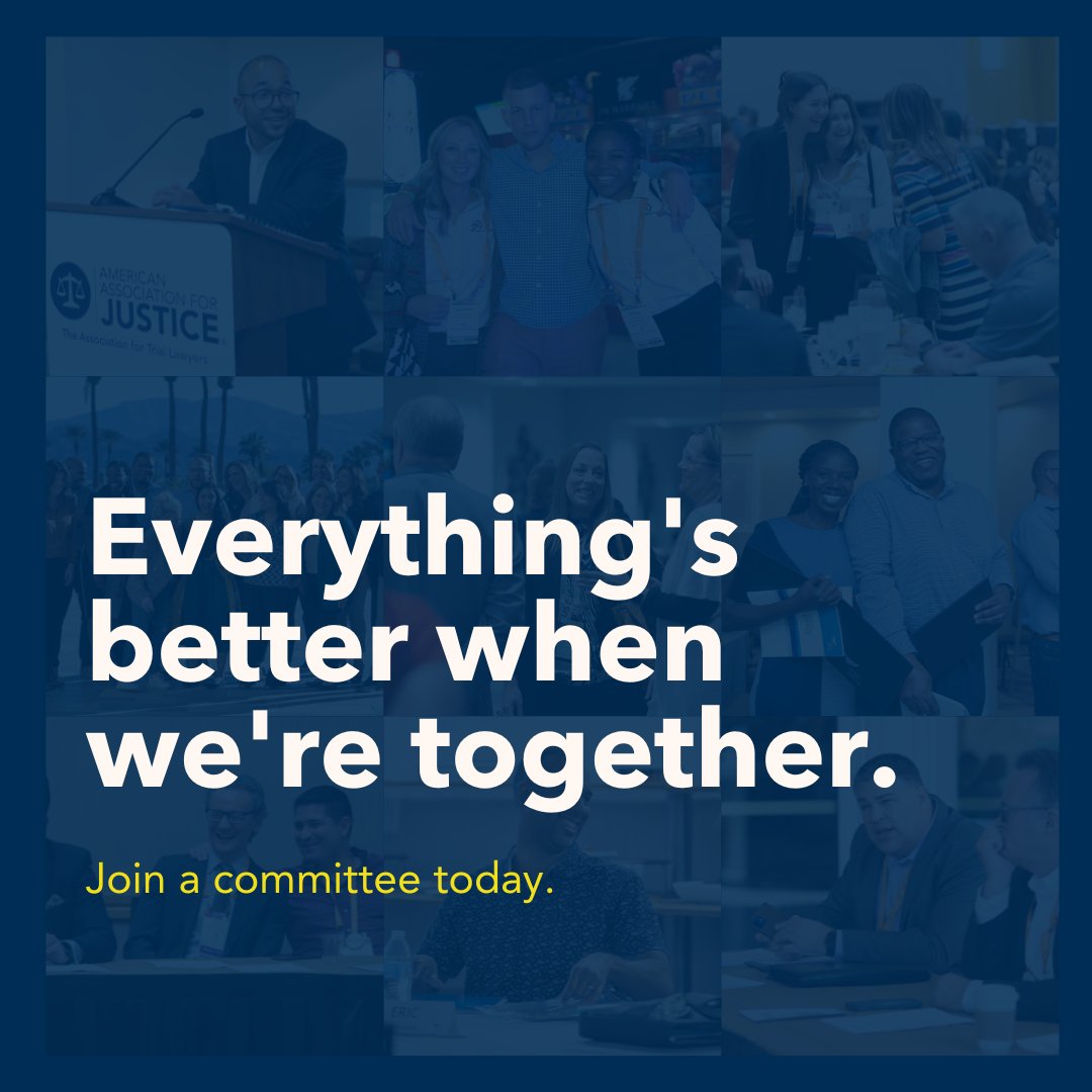 📣 Calling all change-makers! Are you interested in serving on an AAJ committee? We want to hear from you!

Check out our list of committees and submit your form today. Don't miss the opportunity to make a difference. The deadline is May 17th.

bit.ly/3zn8Oap