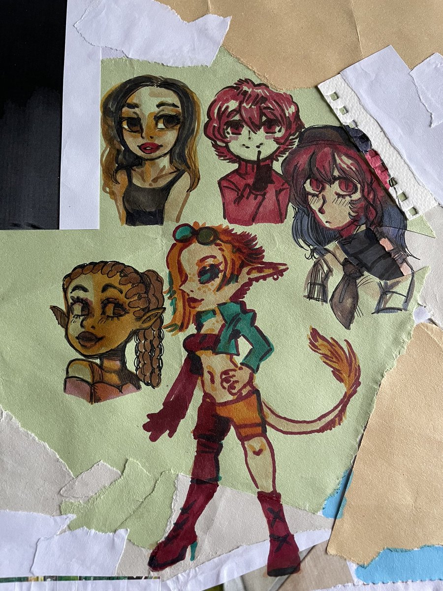 Been doing some doodles in my new sketchbook while I wait for my friends to play borderlands with me