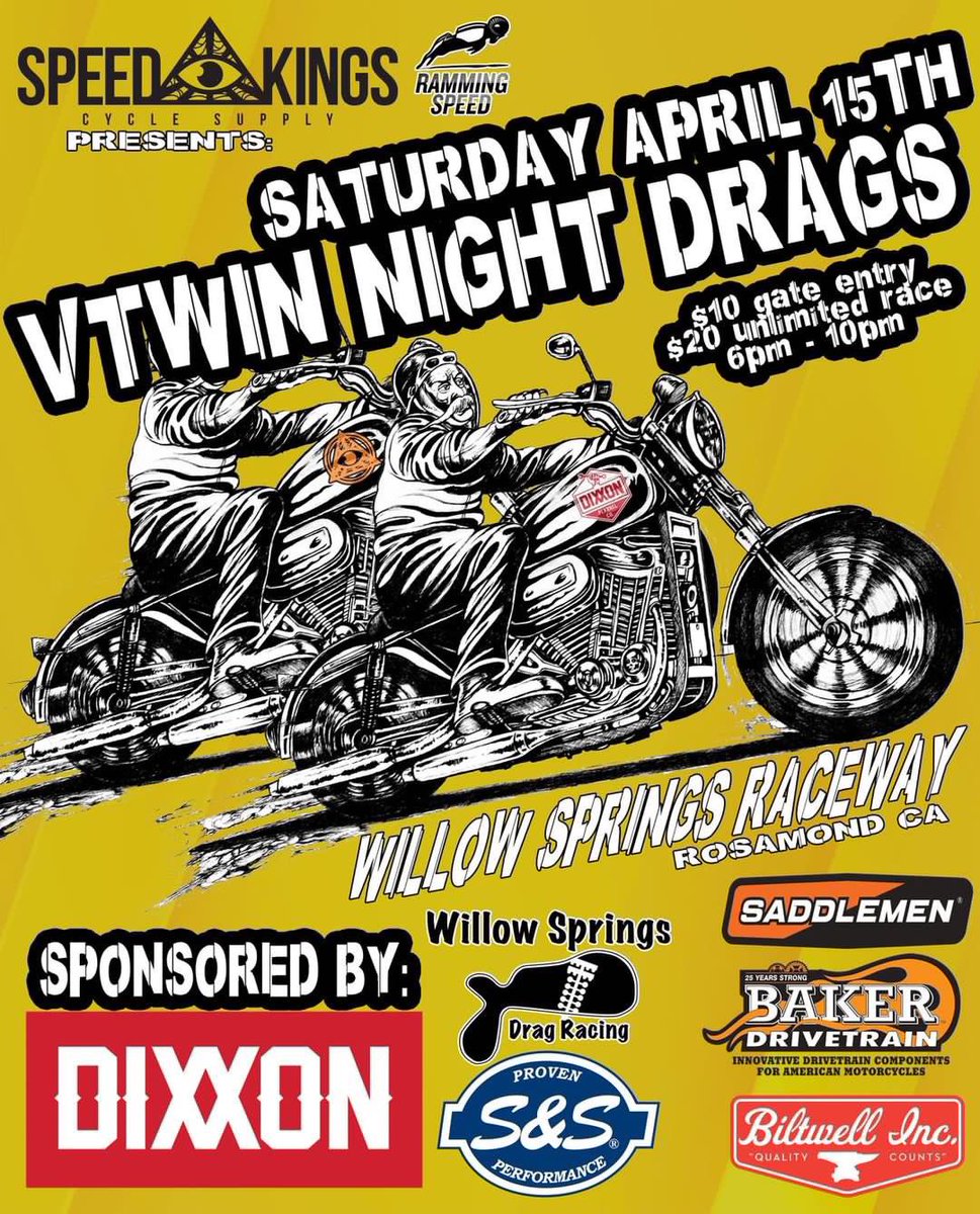 BakerDrivetrain's tweet image. ⚙️ @SpeedKings_Cycl ‘s grudge match style racing is less than two weeks away!!

Don’t miss out on some high octane thrills!💨💨💨💨

#bakerdrivetrain #grudge #grudgebox #grudgeracing #transmission #drivetrain #motorcycle #motorcycles #harley #harleydavidson #vtwin #dragraceing