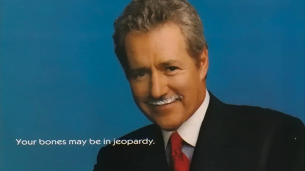 Imagine seeing this ad and not knowing who Alex Trebek was