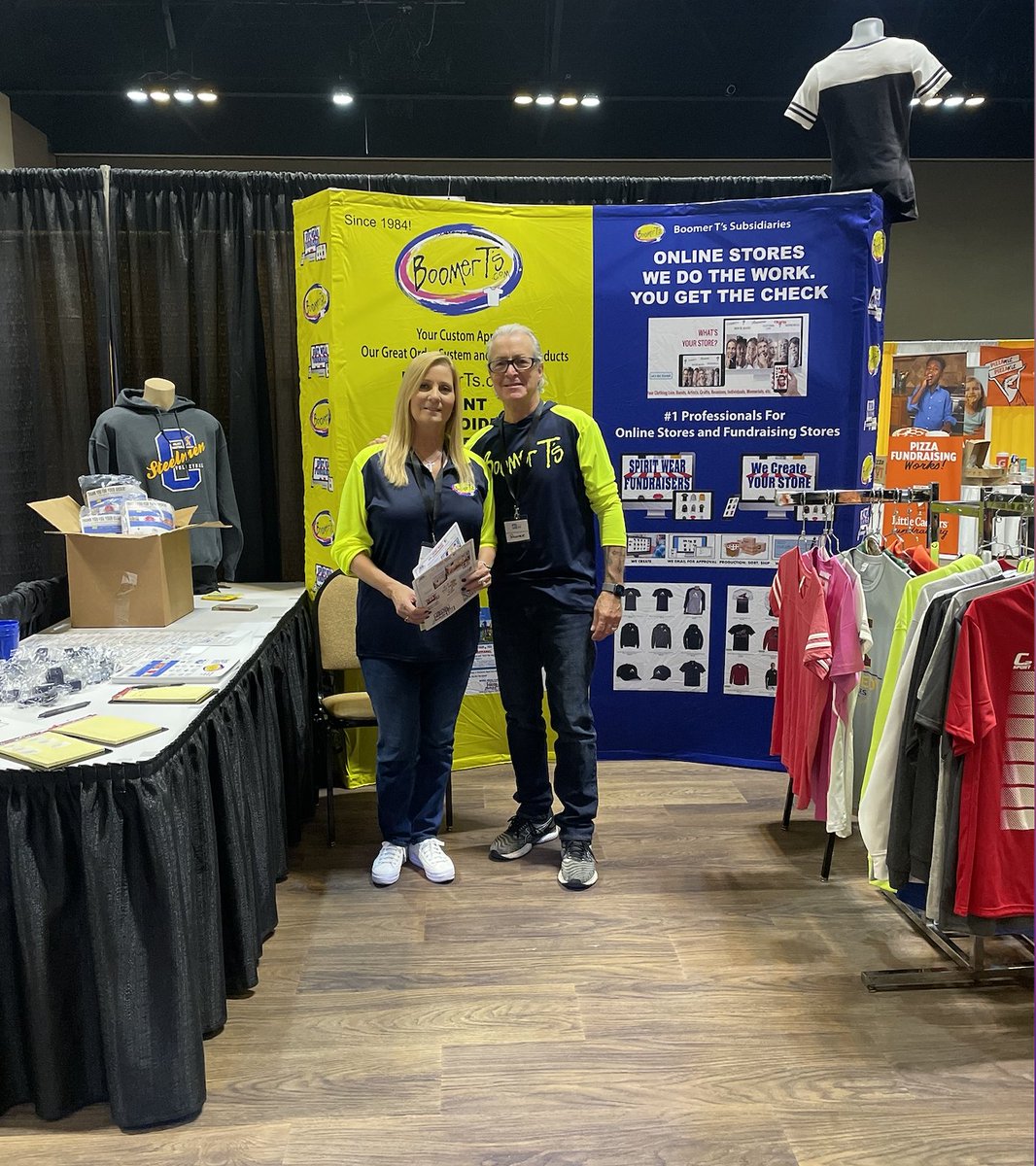 We are at the PTO Expo today in Oak Brook, IL! Be sure to stop by our booth and say "Hi"! #ptoexpo   #pto #pta #ptotoday #fundraising #BoomerTsapparel #DruryLane