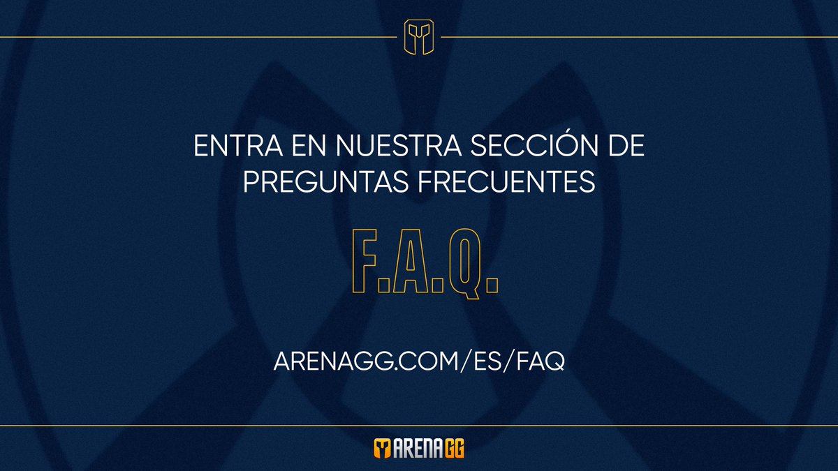 No dudes en consultar nuestra sección de preguntas frecuentes si tienes cualquier duda sobre ArenaGG. ¡Seguro que encuentras las respuestas! ✨

➡️arenagg.com/es/faq
