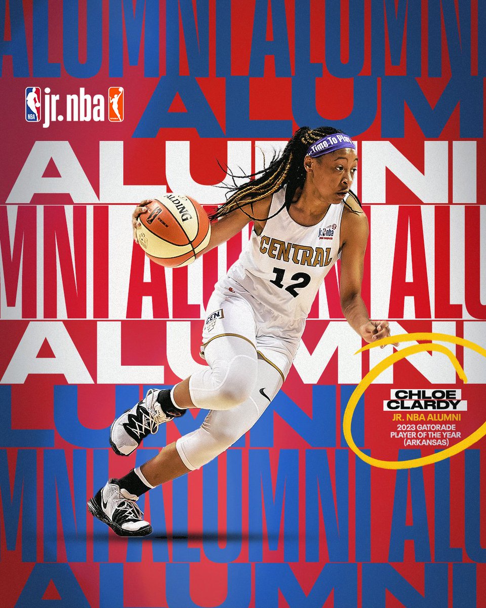 Congrats to #JrNBA Alum <a href="/chloeclardy13/">Chloe Clardy</a> for being named the 2023 Gatorade Player of the Year in Arkansas !!