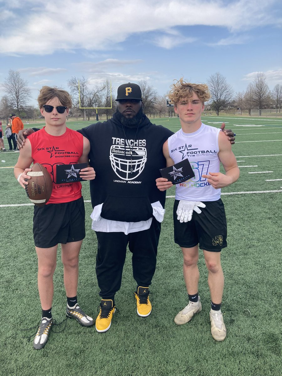 HockerJackson's tweet photo. Had a Great Time @6starfootballOK loved competing with my boy @LaymanBrayden and got an Invite to the 6Star Finals @CoachPoe1914 @6starfootballMO @Coach_MDixon @Rivals https://t.co/mf1cHrs8m9